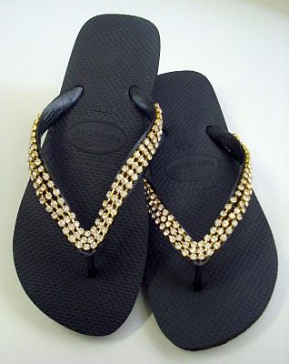 chinelo strass
