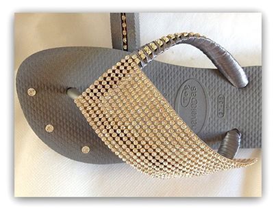 chinelo strass