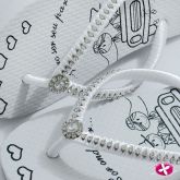 chinelo personalizado com fita de cetim e strass